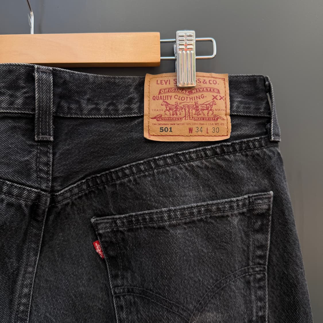 90s USA 빈티지 리바이스 501 블랙 W34 L30 상품이미지8
