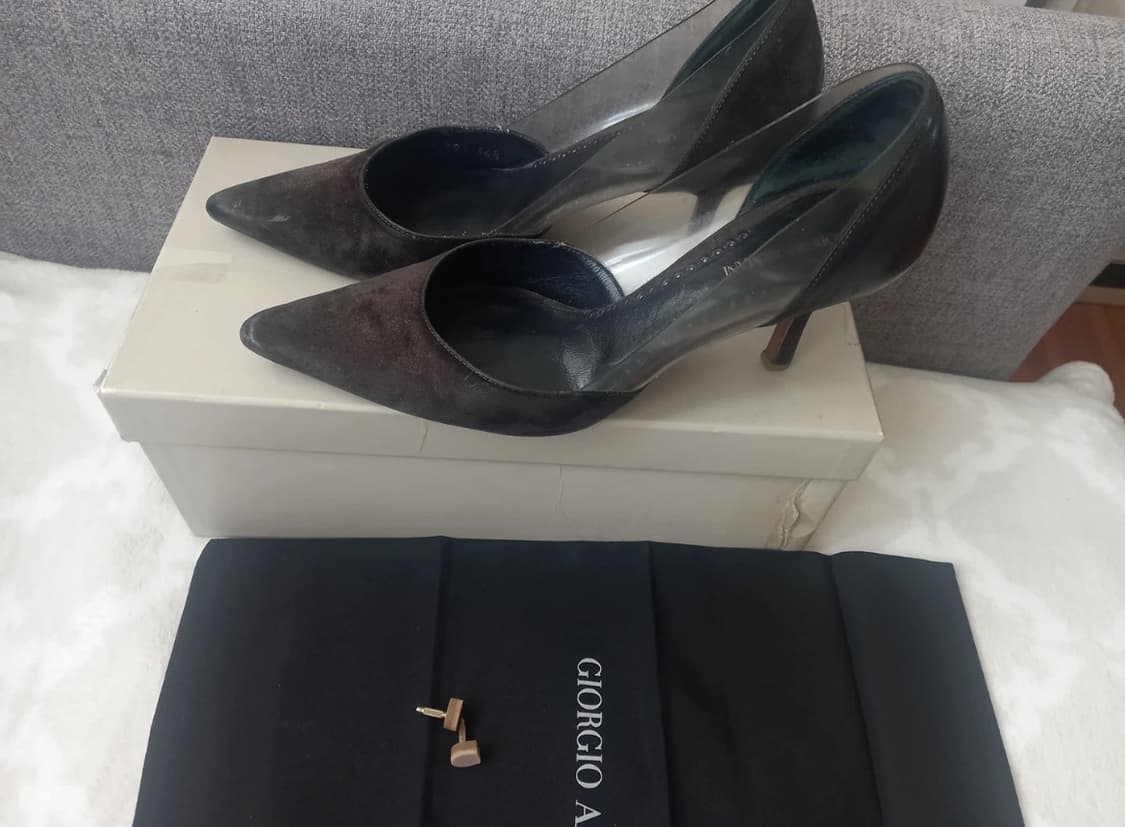 Giorgio Armani Suede  PVC Pumps  상품이미지1
