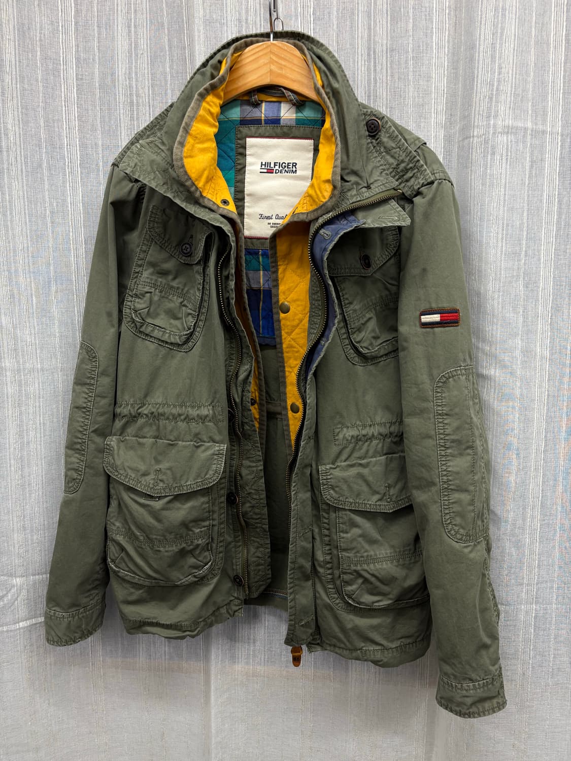 타미힐피거 포켓 패치로고 카키 야상 자켓 상품이미지3