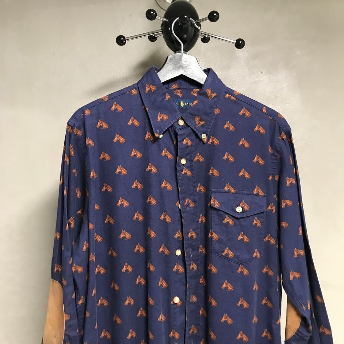 폴로 랄프로렌 패턴 셔츠 네이비 M 상품이미지2