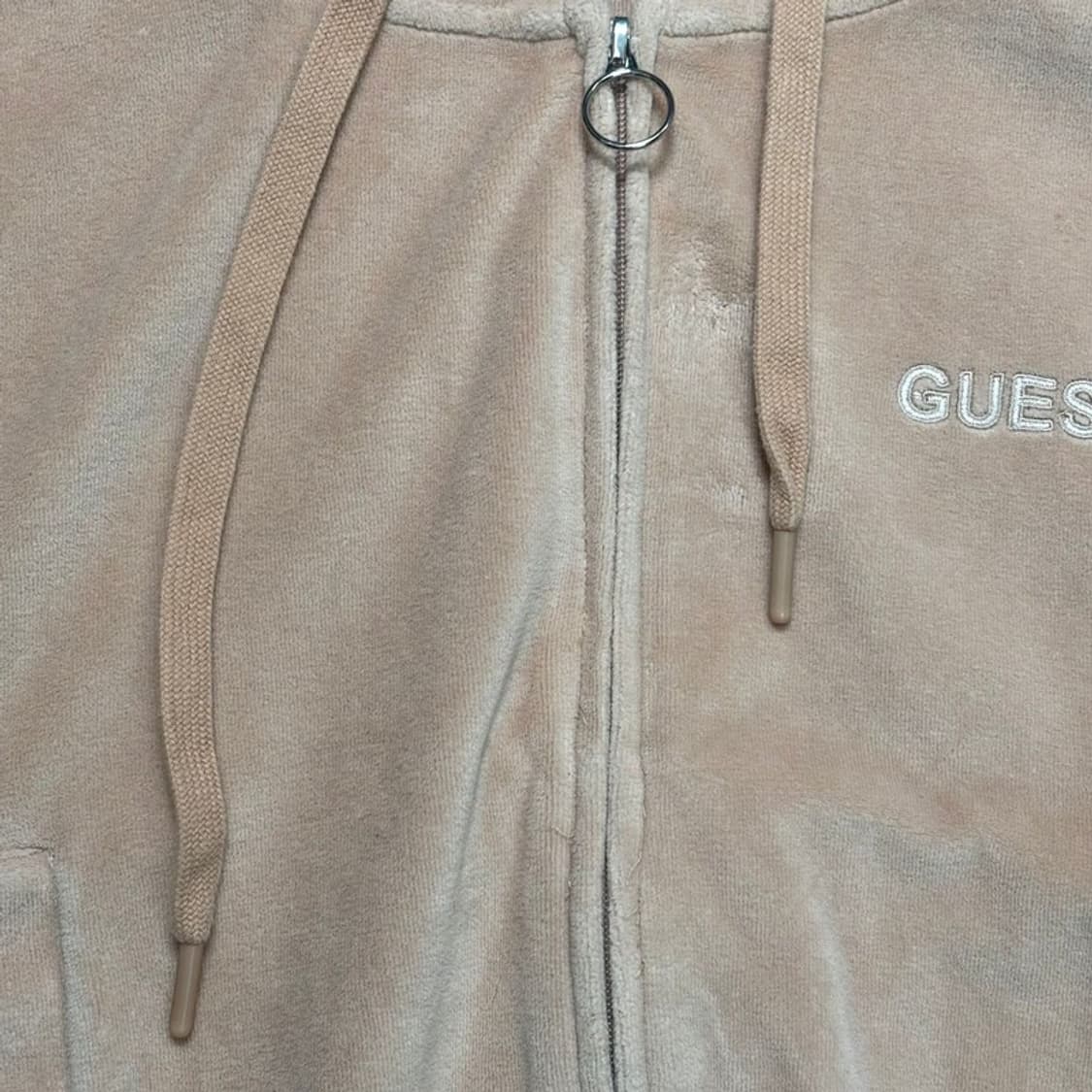  GUESS 크롭 후드집업 피치 XS  상품이미지5