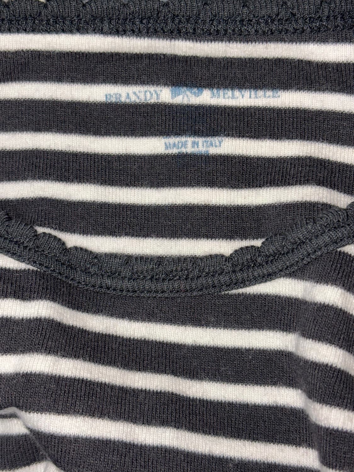 Ruffle Stripe Long Sleeve Tee (Charcoal) 상품이미지2