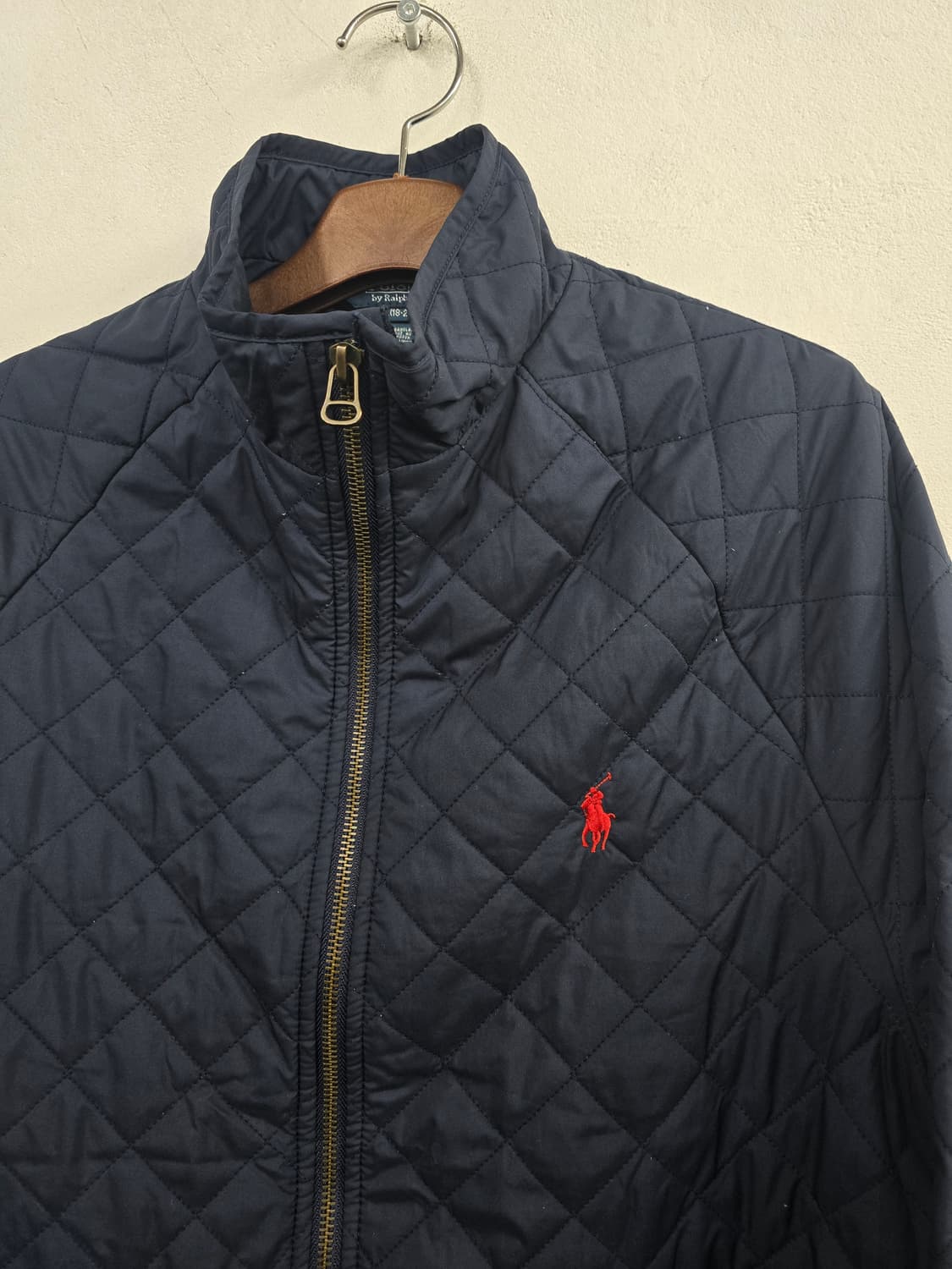 폴로 랄프로렌 네이비 퀼팅 경량 패딩 M 상품이미지4
