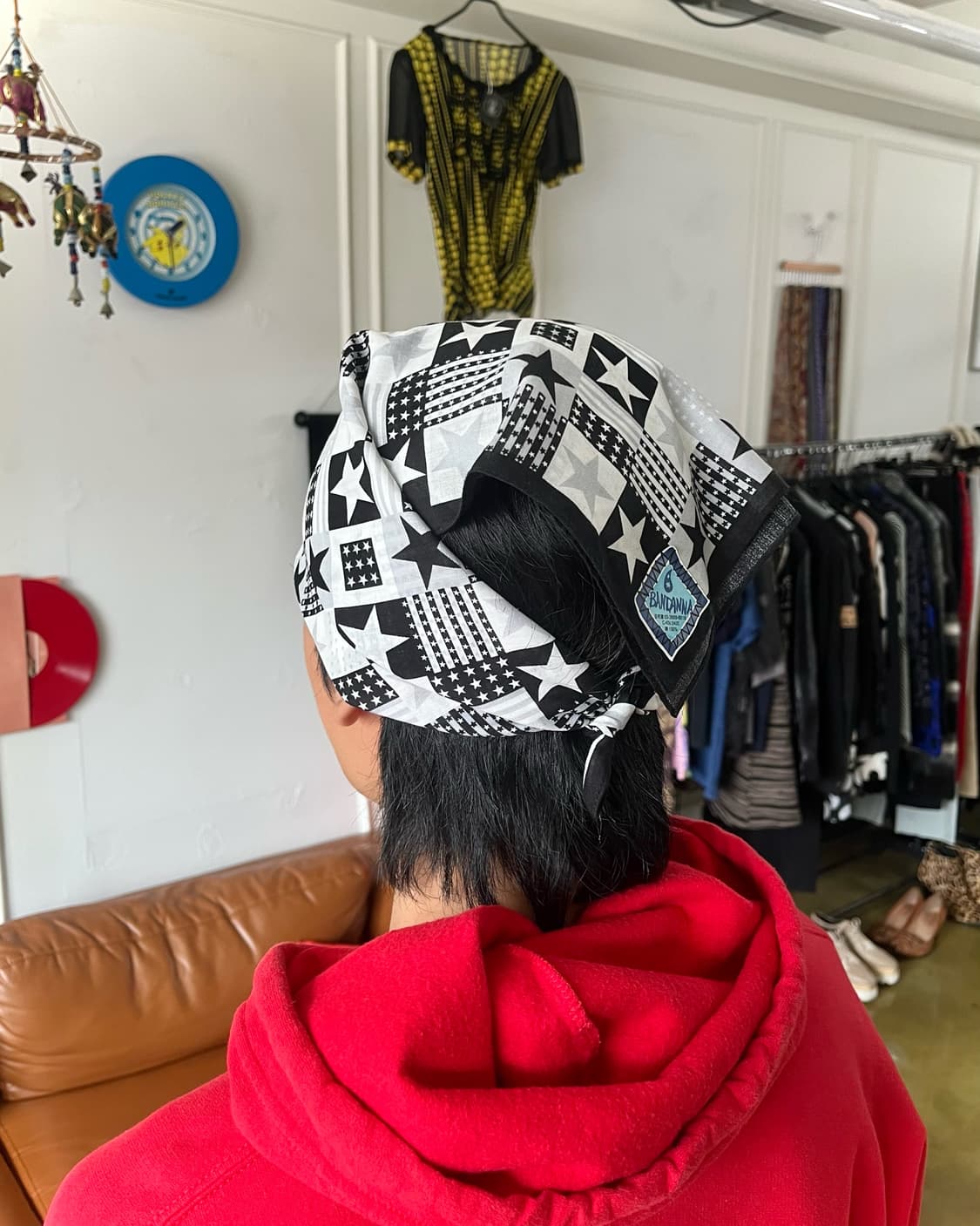 JPN Punk Star Pattern Bandana Scarf 상품이미지2