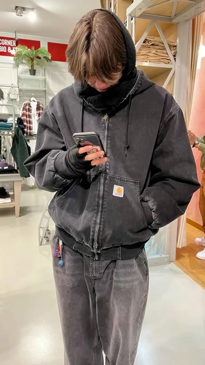 올드 칼하트 블랙그레이 액티브 자켓 JQ1015 상품이미지1