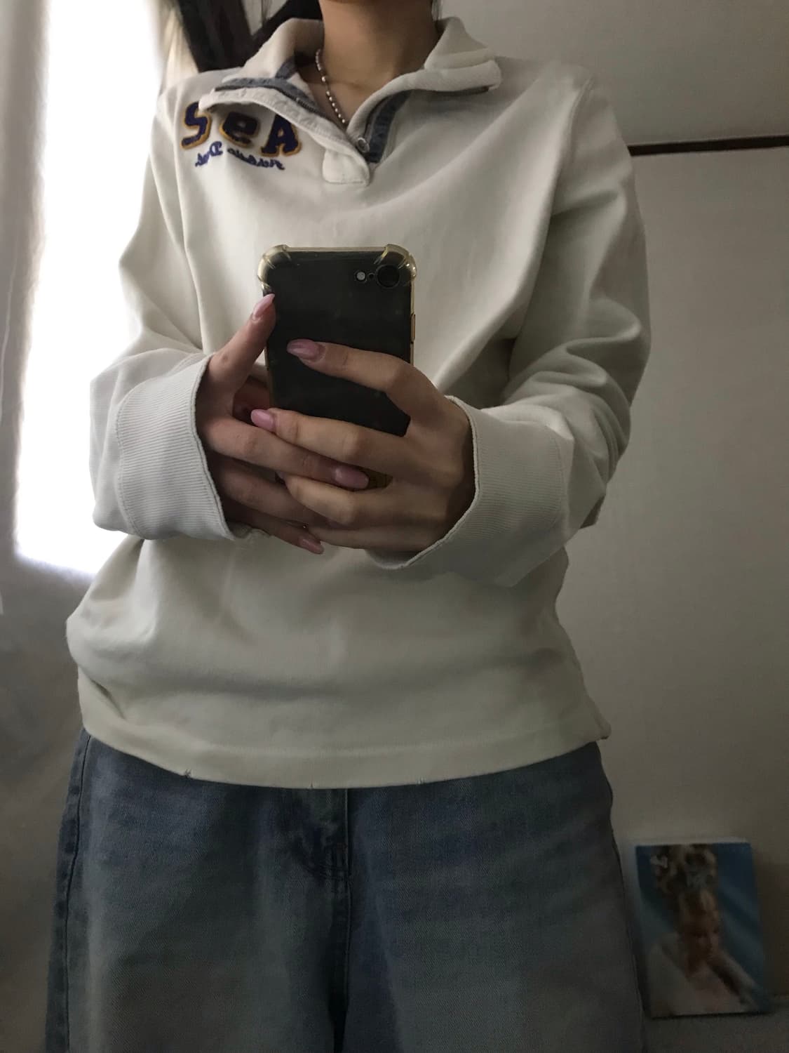 아베크롬비 아이보리 반집업 상품이미지2