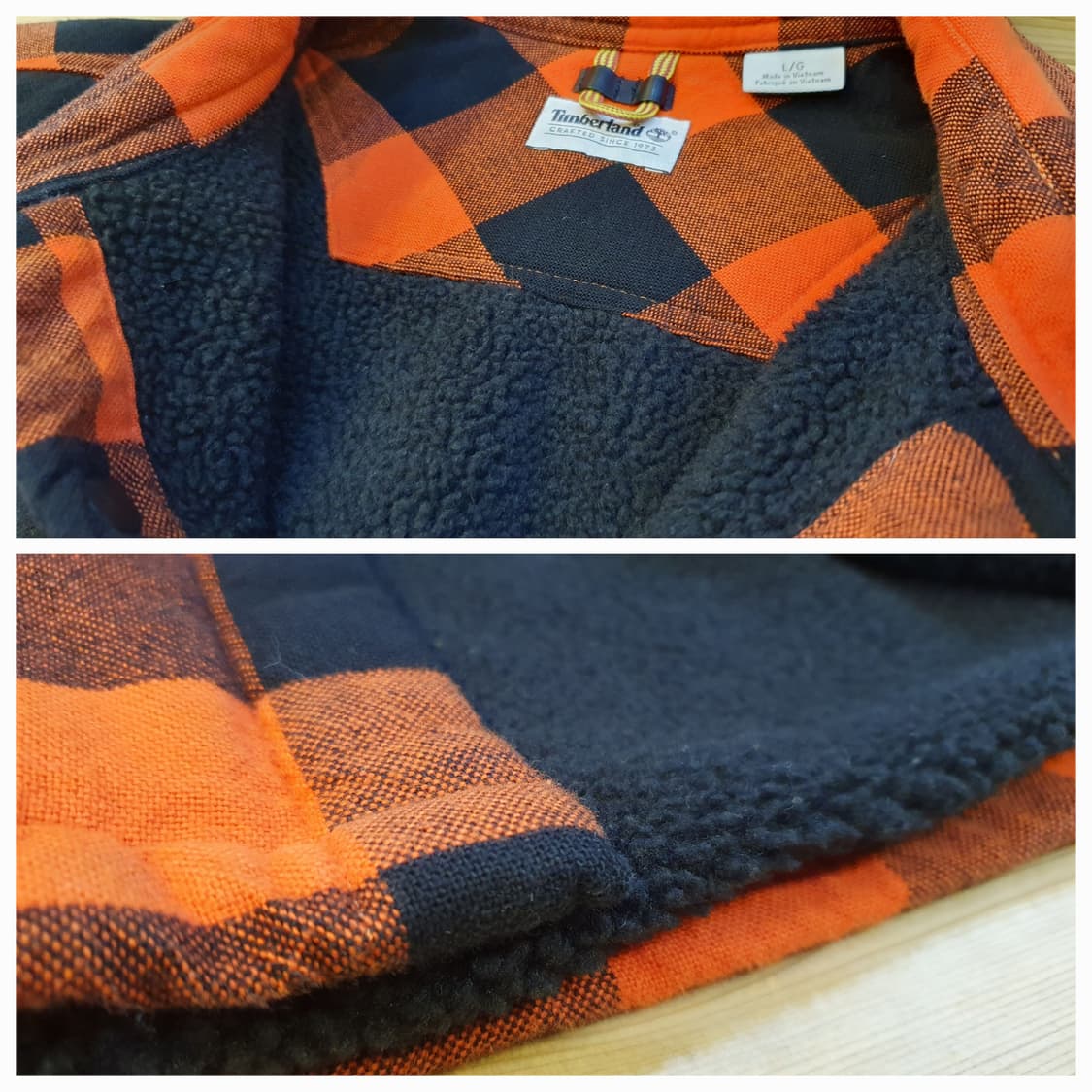 100.팀버랜드 양털 체크남방 상품이미지3