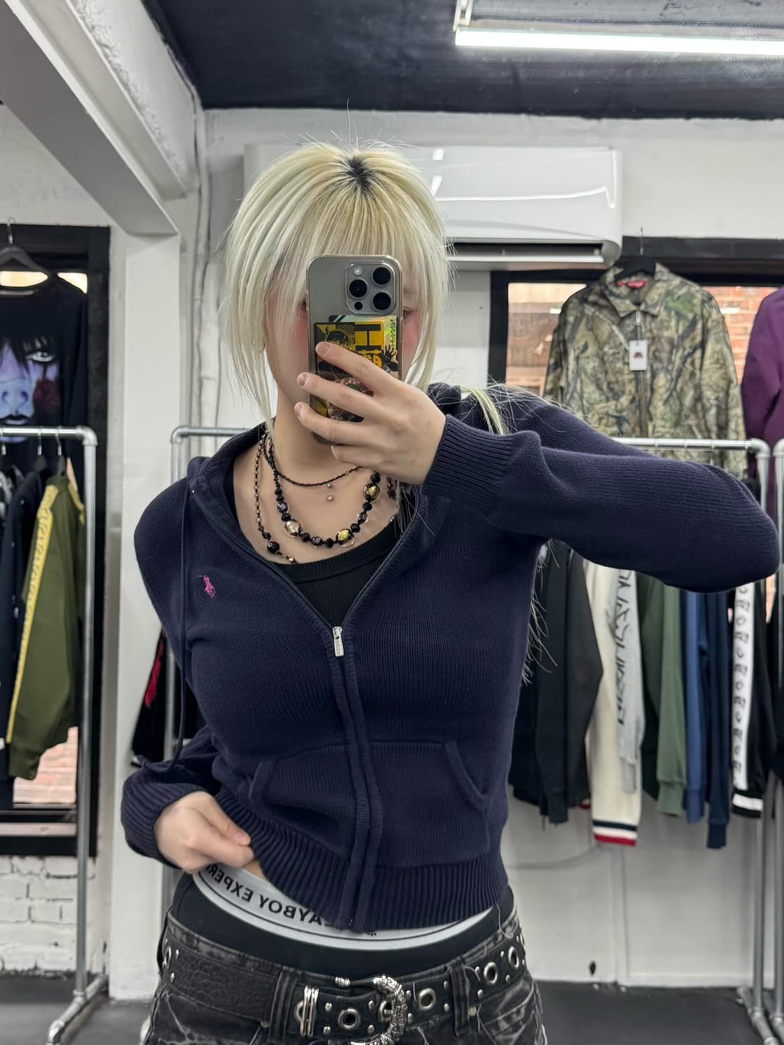 폴로 랄프로렌 니트 후드집업 상품이미지2