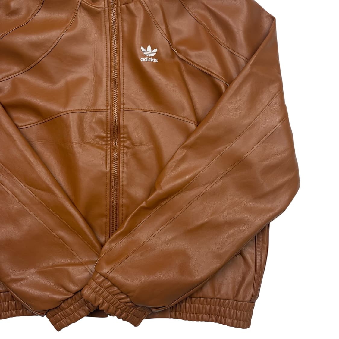 아디다스 X 디젤 브라운 포우 레더 자켓 L 상품이미지3