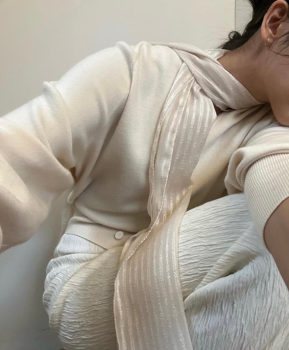 타틸 굿즈 스카프 아이보리 상품이미지1