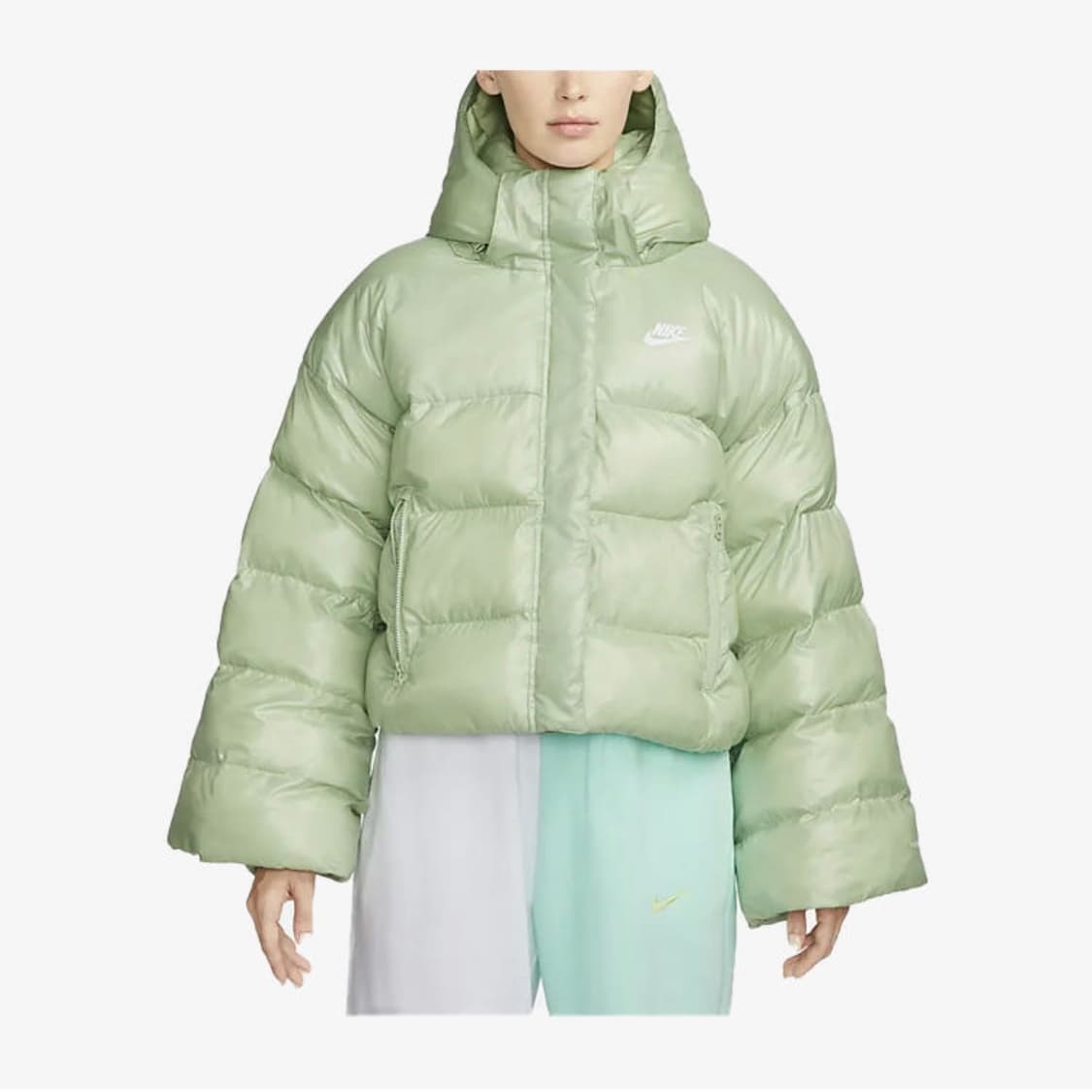 나이키 써마핏 여성 후드 숏패딩 민트  상품이미지1