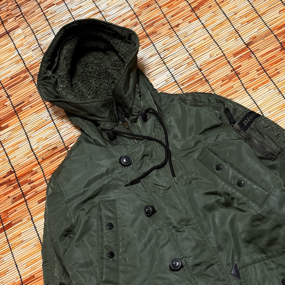 디키즈 카키 헌팅 후드 야상 점퍼 L 상품이미지3