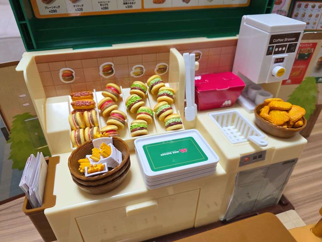 고전 리카짱 모스버거 가게 놀이 장난감 풀박스 상품이미지5