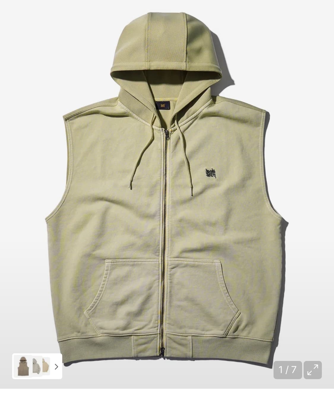브라운 브레스 TAG PIGMENT HOOD VEST 상품이미지1