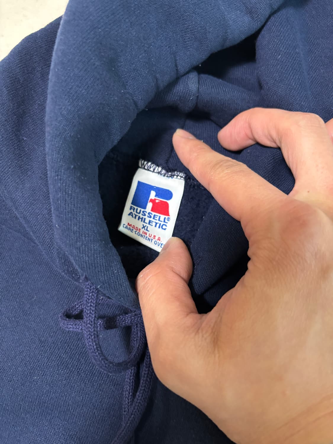 Usa 90s 러셀 애슬레틱 후드 네이비 XL 상품이미지3