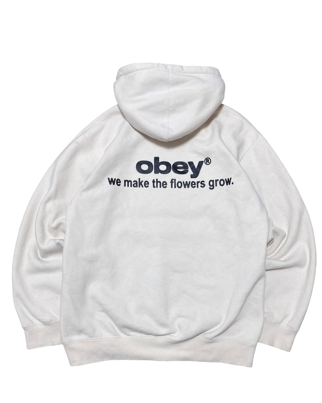 오베이 플라워 프린팅 아이보리 후드티 상품이미지4