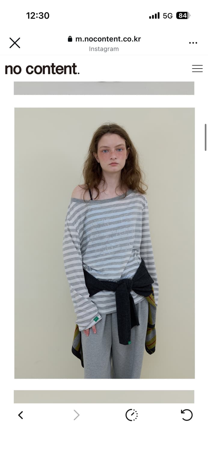 off shoulder stripe T 상품이미지2