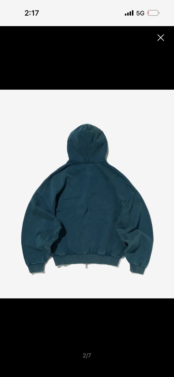 스웨이드 cropped washed hood zip up 상품이미지2