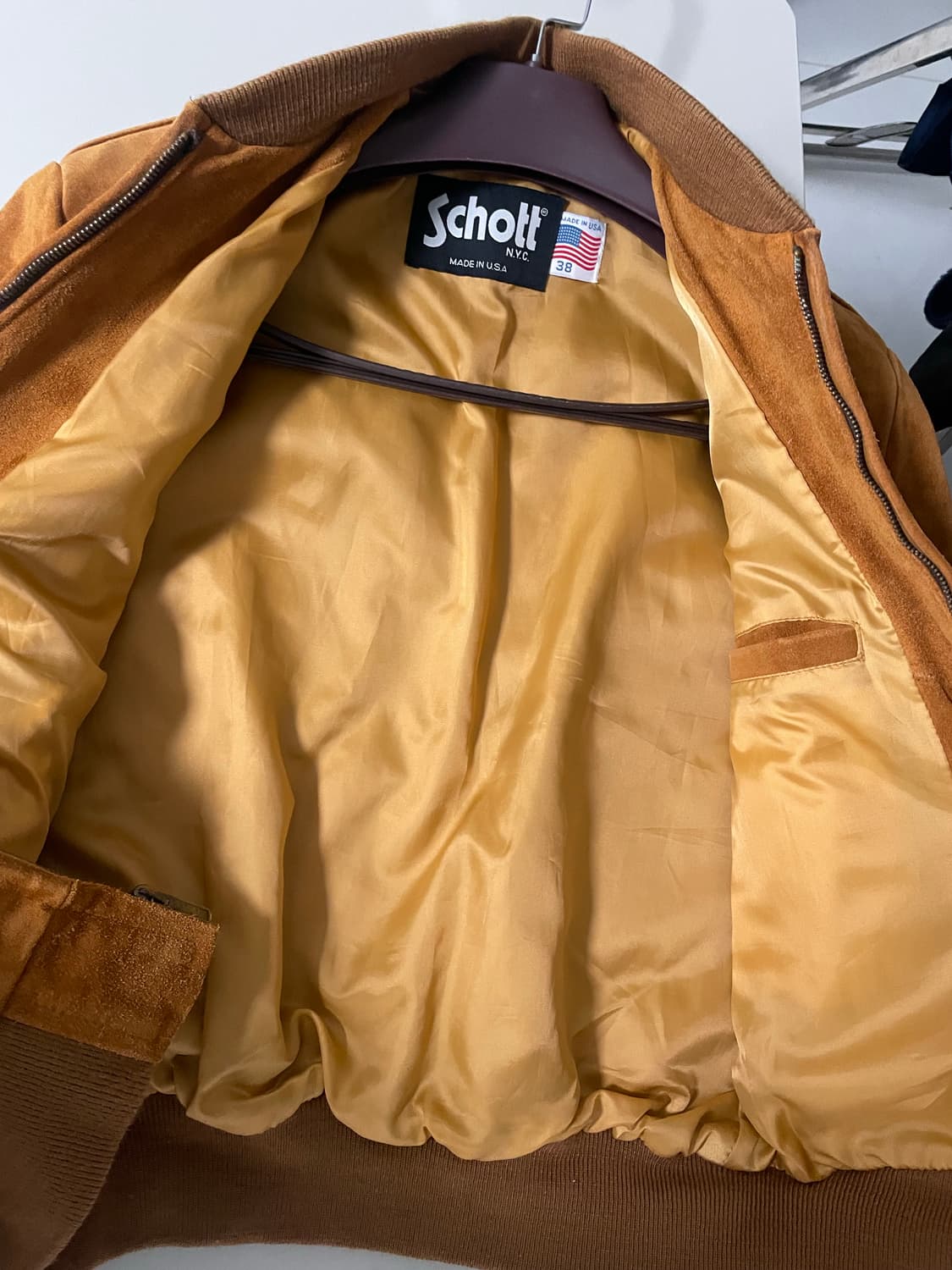 쇼트 schott 스웨이드(러프아웃) 봄버 자켓 38 상품이미지2