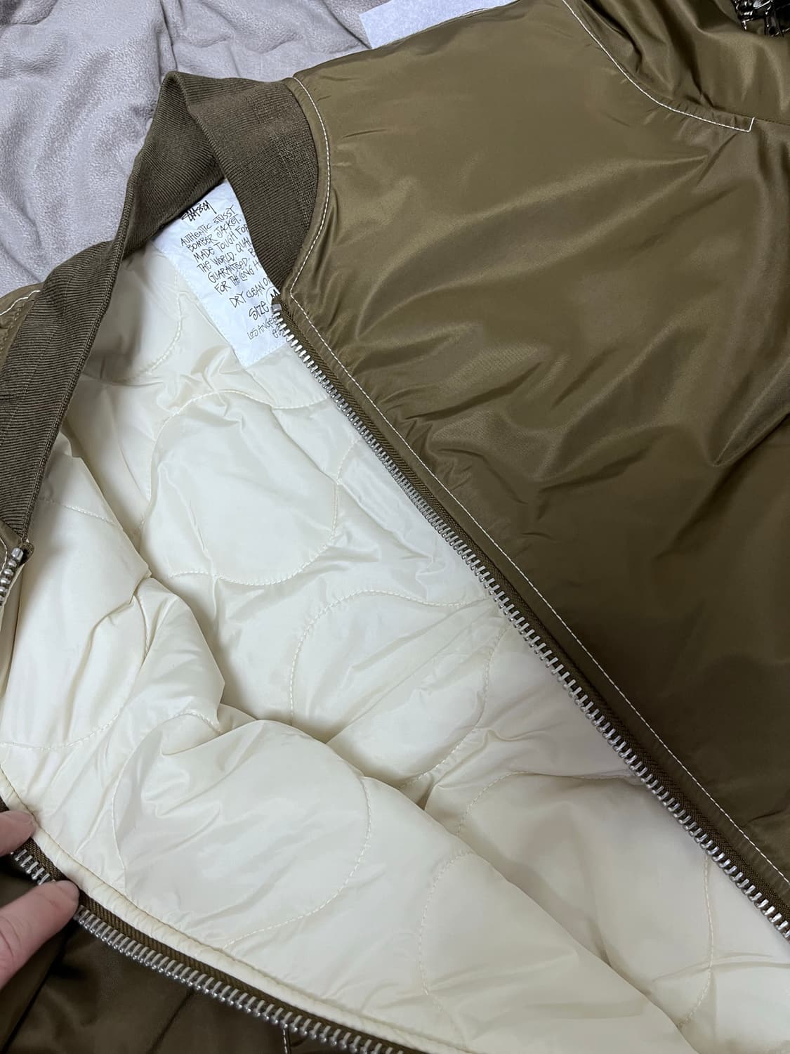 [M] 스투시 빌트 리버시블 봄버 브라운 새상품 상품이미지6