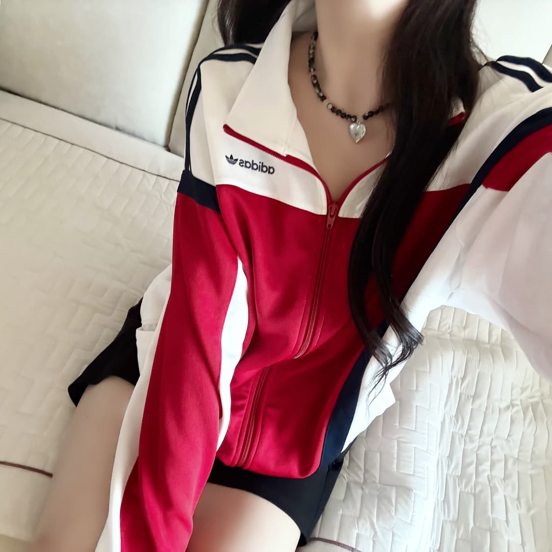 아디다스 화이트 네이비 레드 져지 상품이미지2