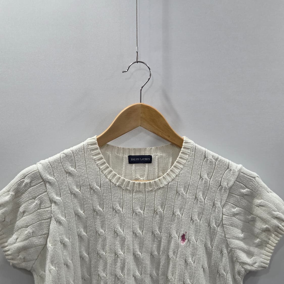 폴로랄프로렌 걸즈 코튼 케이블 반팔니트 160  상품이미지2