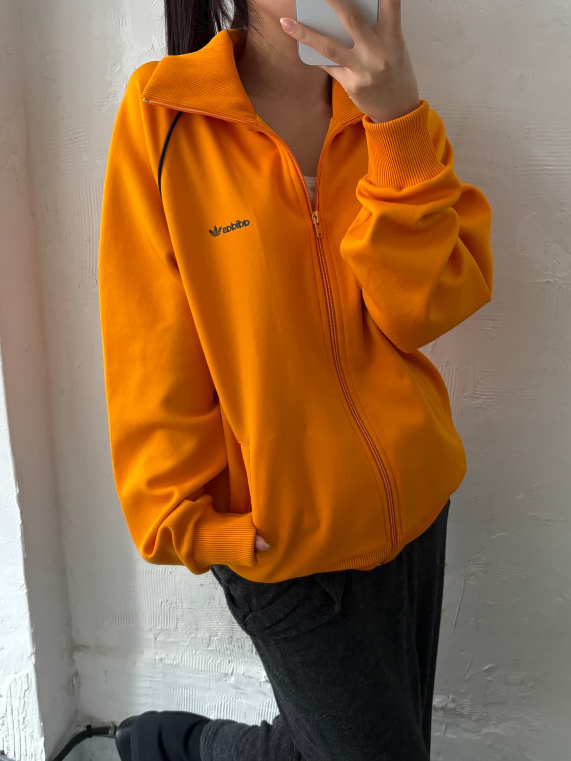 Adidas 아디다스 오렌지 옐로우 컬러 서독제 트랙탑 상품이미지3