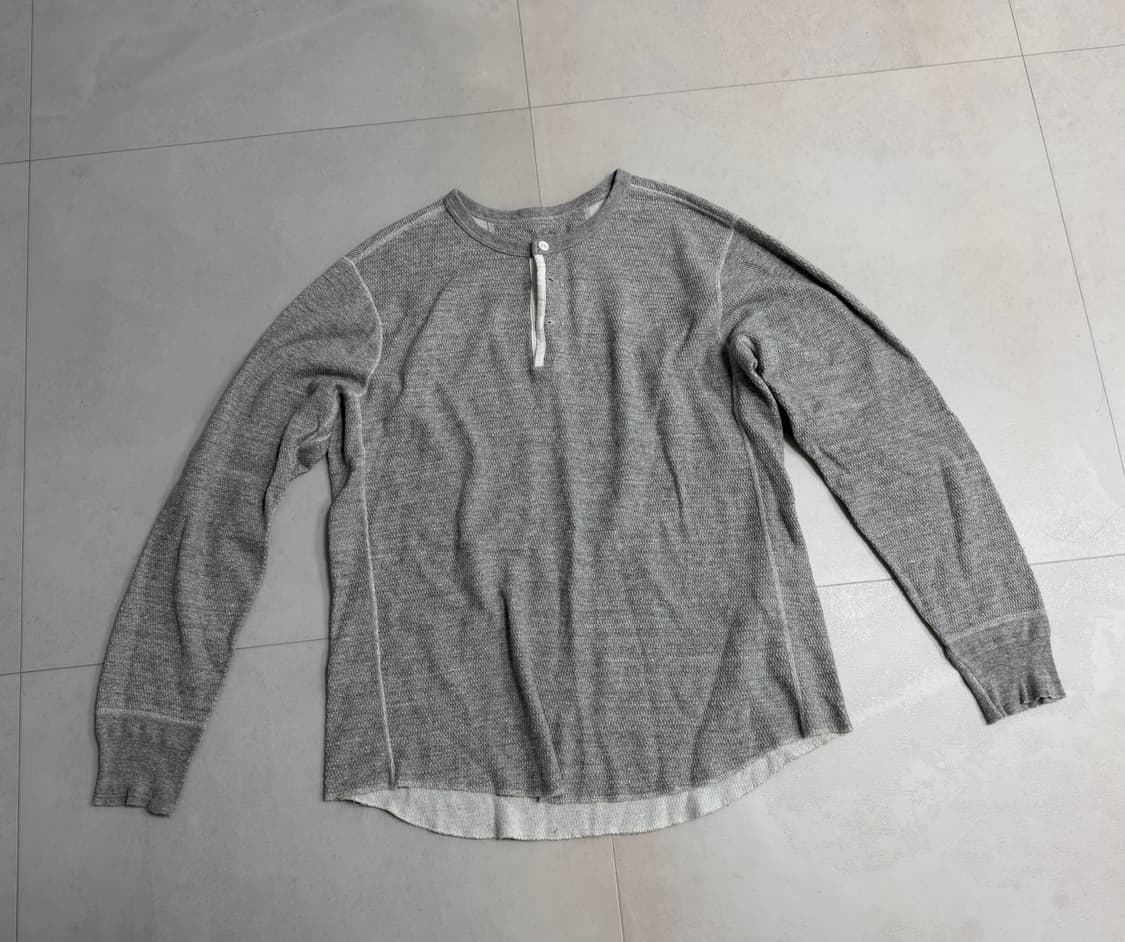 피그벨 헨리넥 긴팔 티셔츠 그레이 3사이즈 상품이미지1