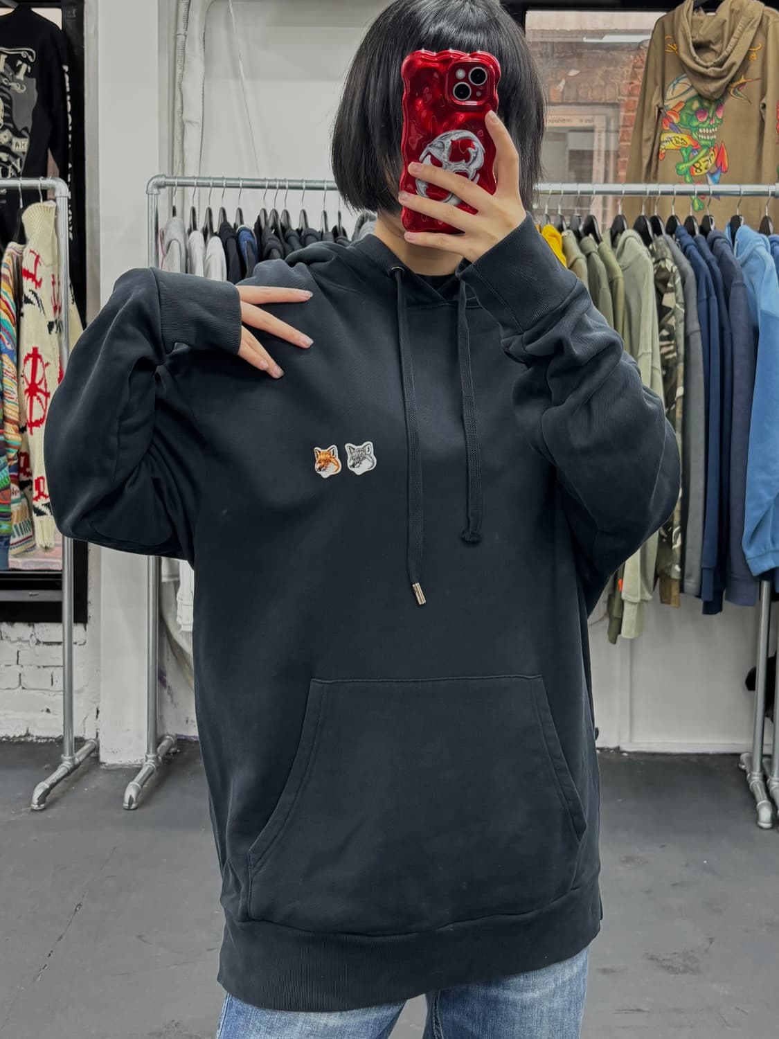 메종키츠네 더블폭스 후드티 상품이미지3