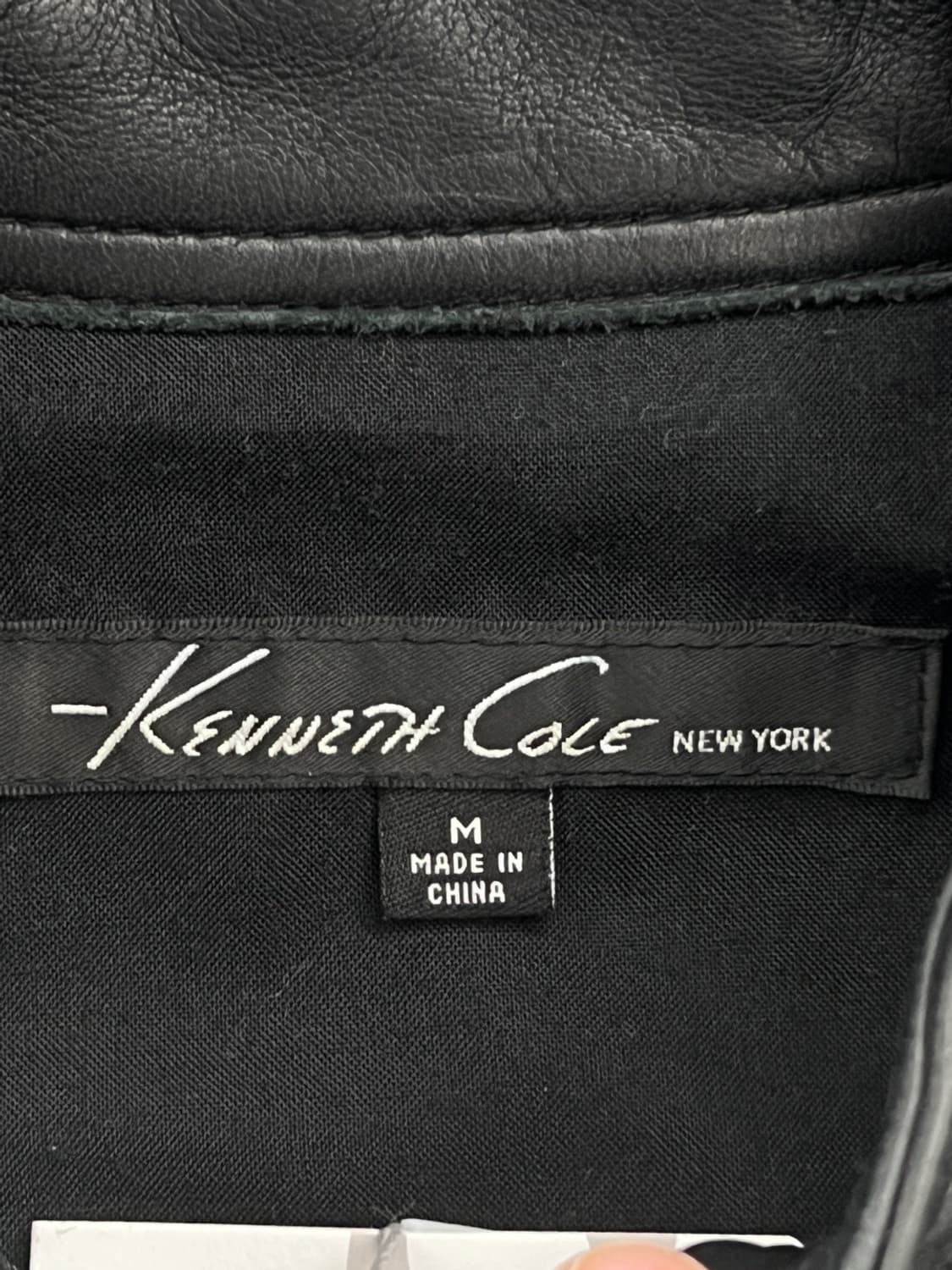 케네스콜 카우 레더 하이넥 자켓 상품이미지8