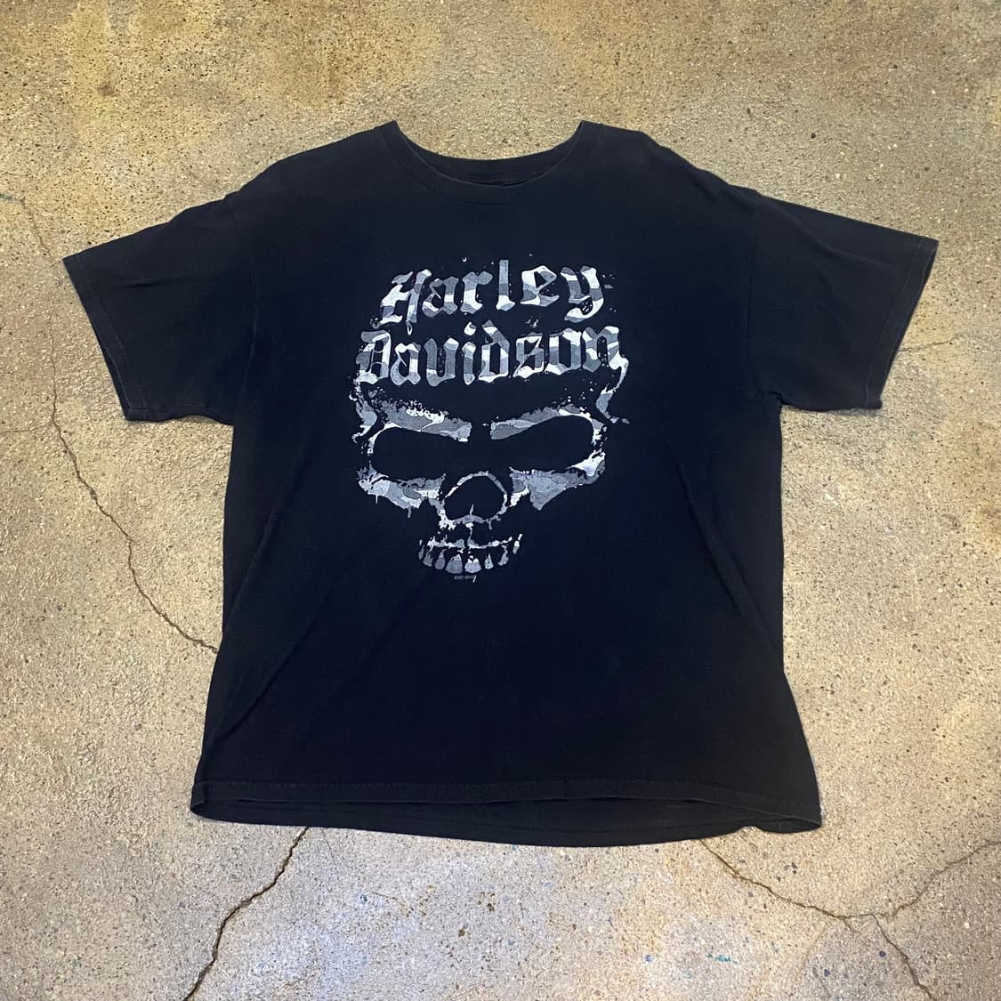 미국 빈티지 할리데이비슨 해골 스컬 로고 반팔티 상품이미지1