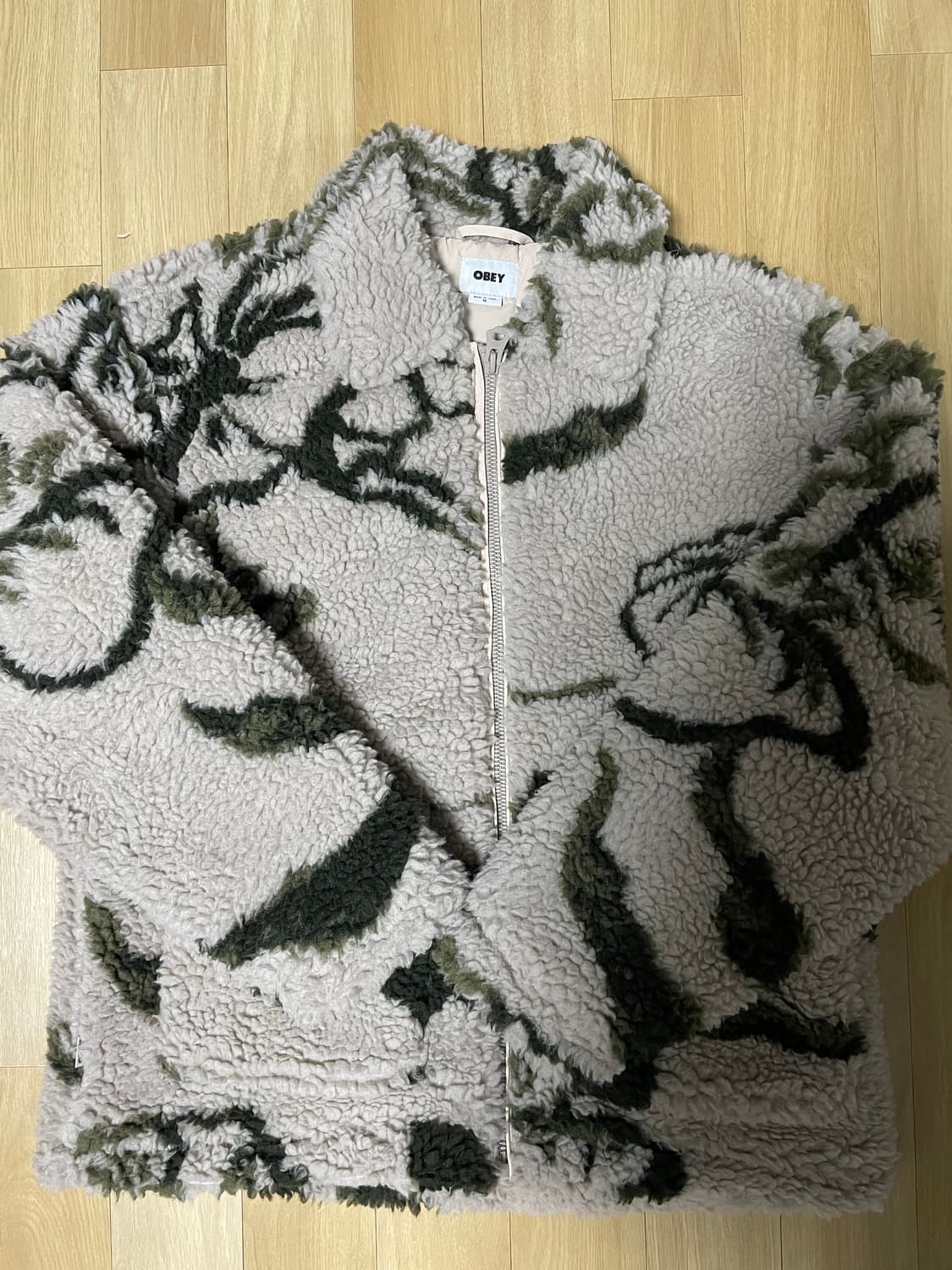 오베이 머쉬룸 셰르파 자켓 실버그레이 멀티 M사이즈 상품이미지4