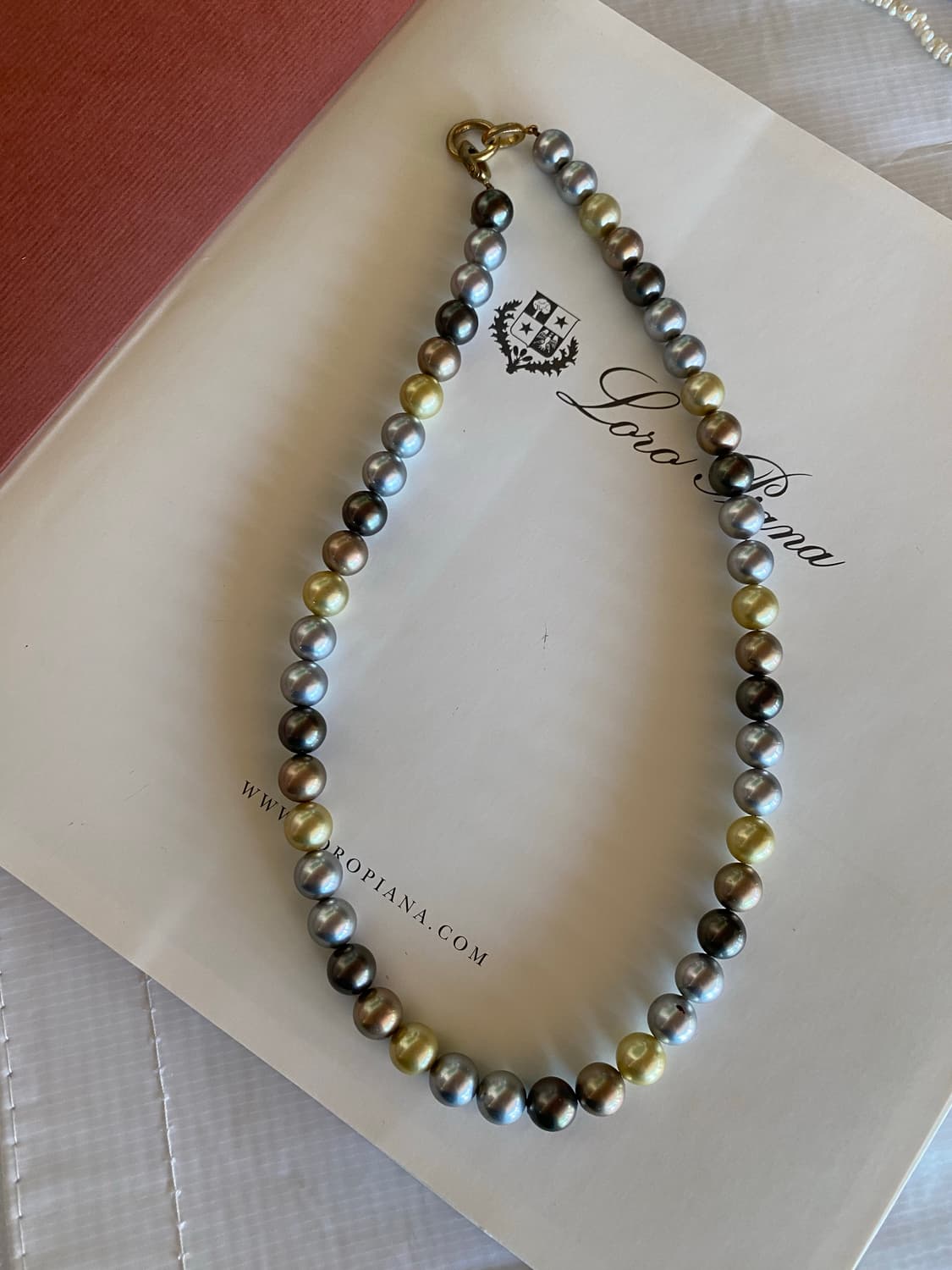 멀티컬러 모조진주목걸이+ 클루 곰돌이 목걸이 2개 세트 상품이미지2