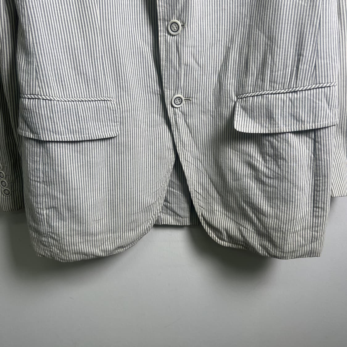 이세이미야케 시어서커 스트라이프 블레이저 상품이미지5