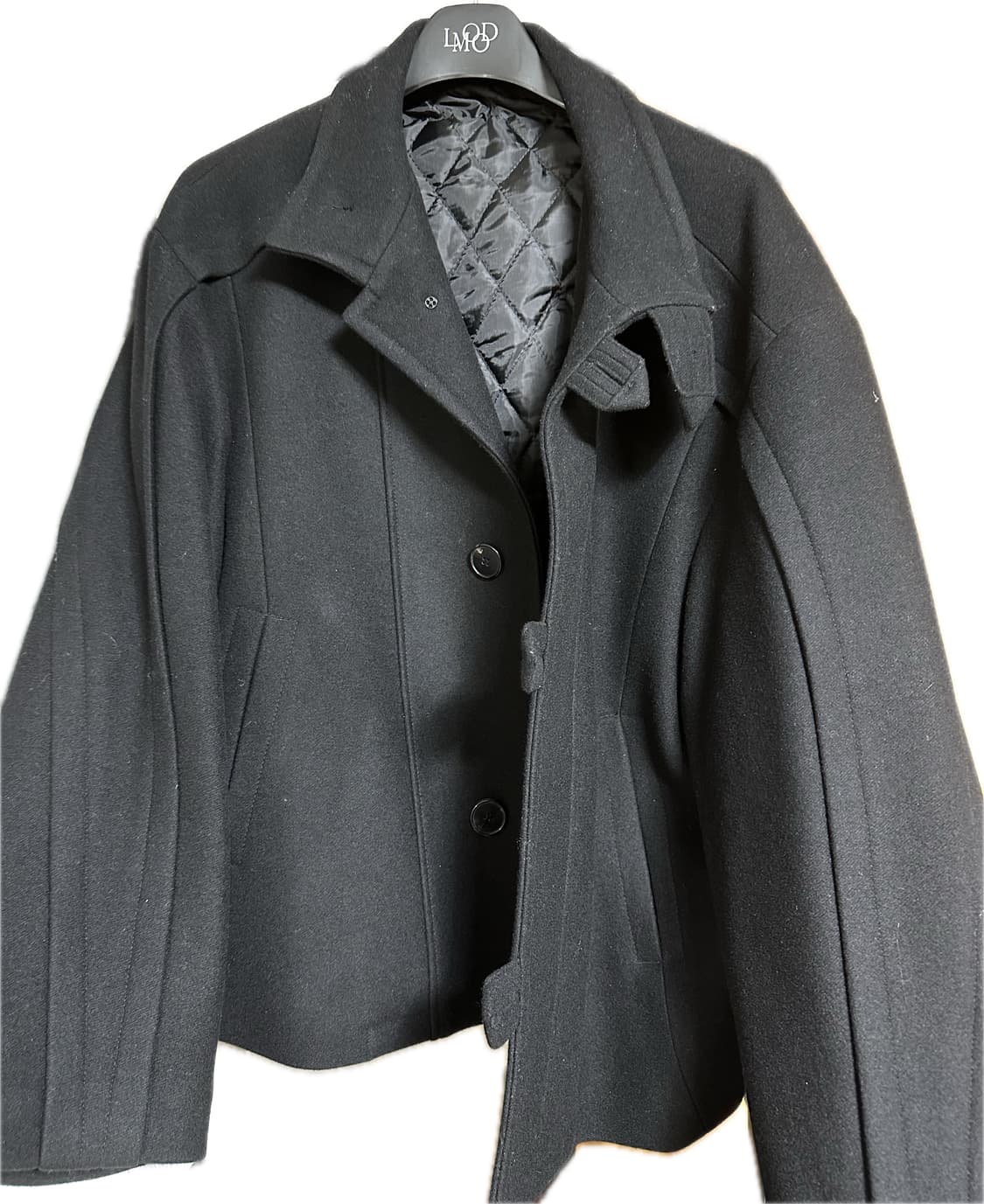 엘무드 더플 숏코트 블랙 48사이즈 상품이미지2