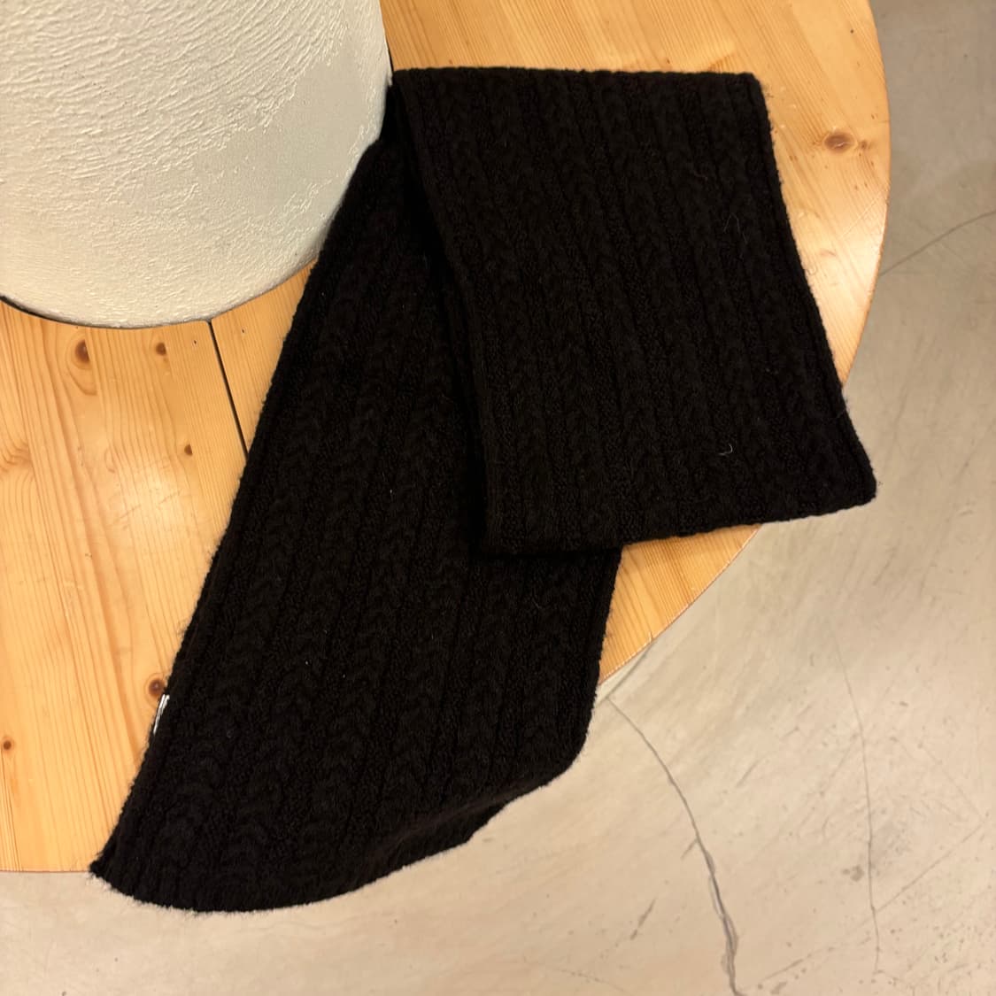 빈티지 케이블 블랙 머플러 상품이미지2