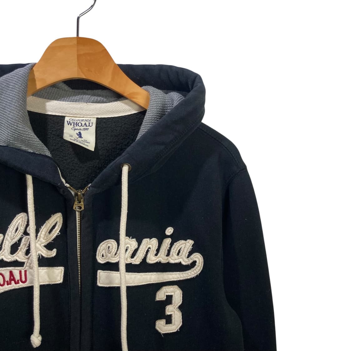 후아유 블랙 후드집업 상품이미지3