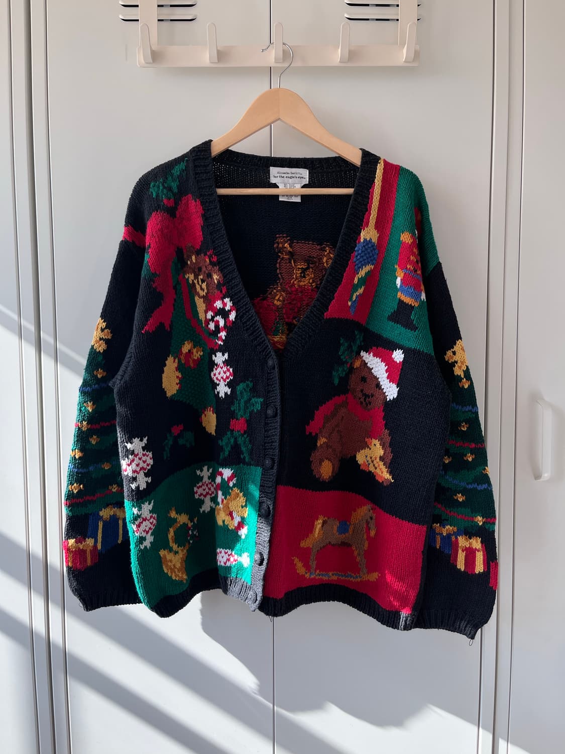 For the eagles eye 크리스마스 곰인형 니트 가디건  상품이미지1