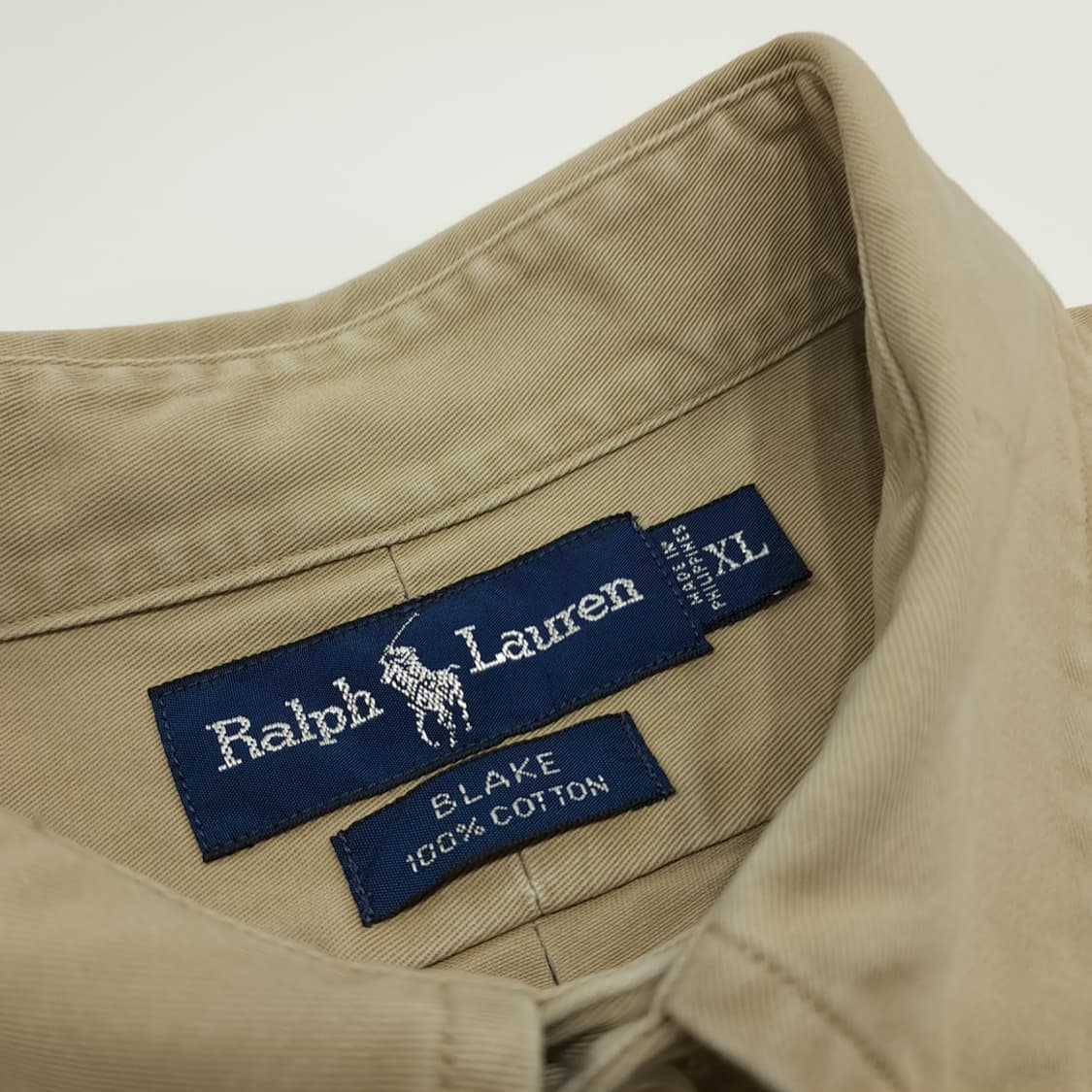 CN919 XL 폴로 랄프로렌 베이지 긴팔 셔츠 남방 상품이미지4