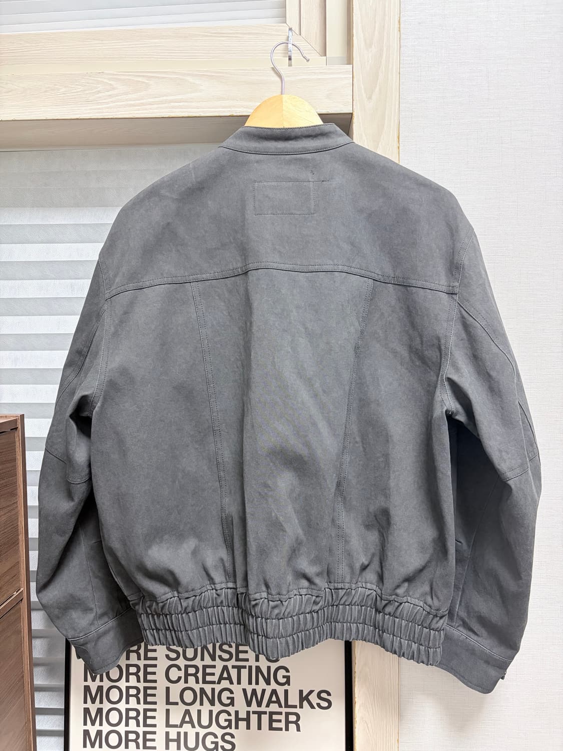 르마드 워시드 코튼 바이커 자켓 블랙 2size 상품이미지2