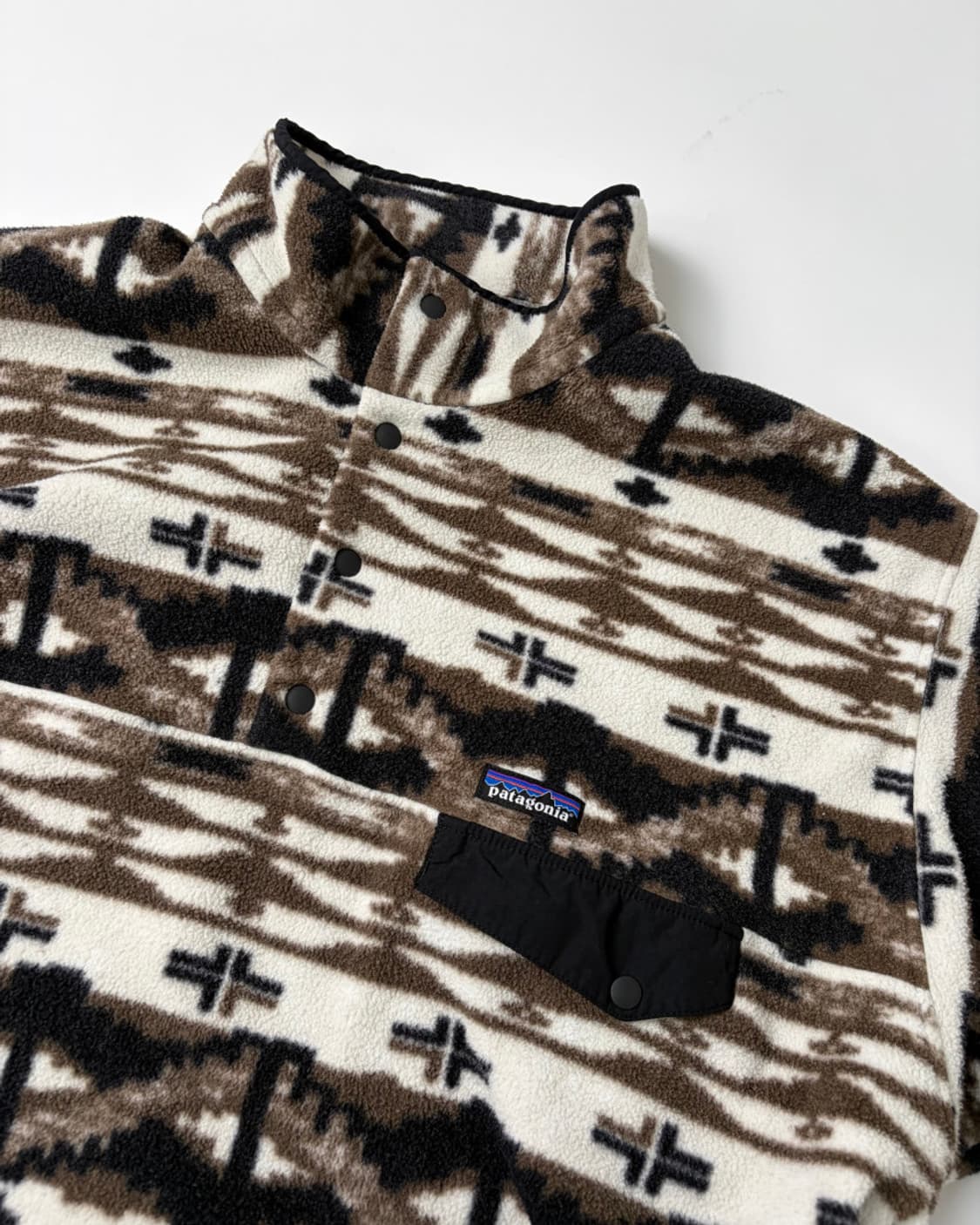 [XL] 10s 파타고니아 신칠라 스냅티 플리스 풀오버 (브라운 아즈텍) 상품이미지7