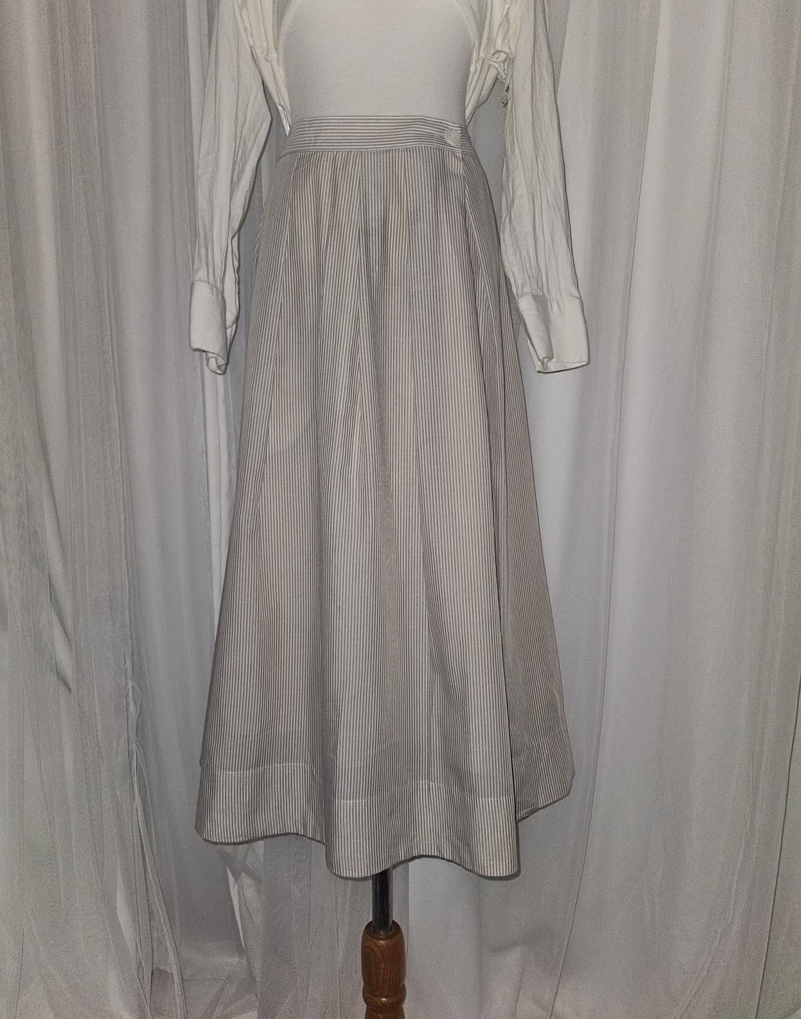 rope picnic 빈티지 보늬밤 스트라이프 버튼 롱스커트 상품이미지2