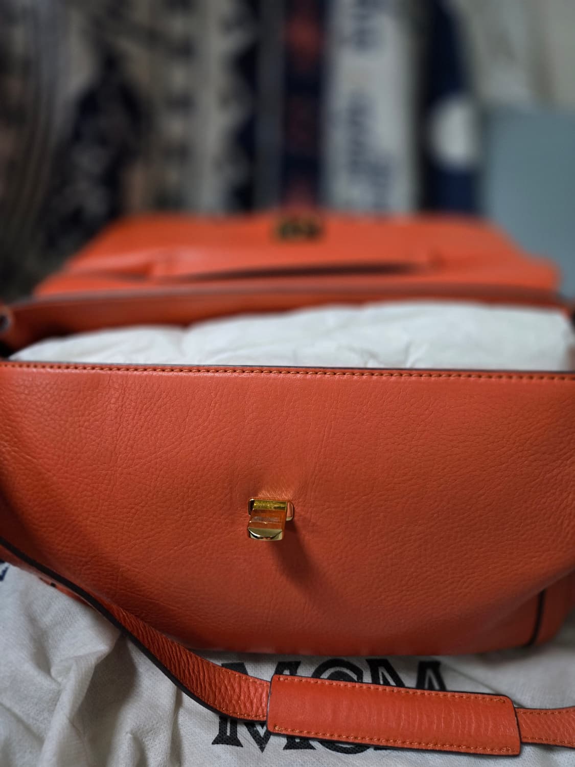 MCM 소가죽 오랜지 토드&크로스백 상품이미지5