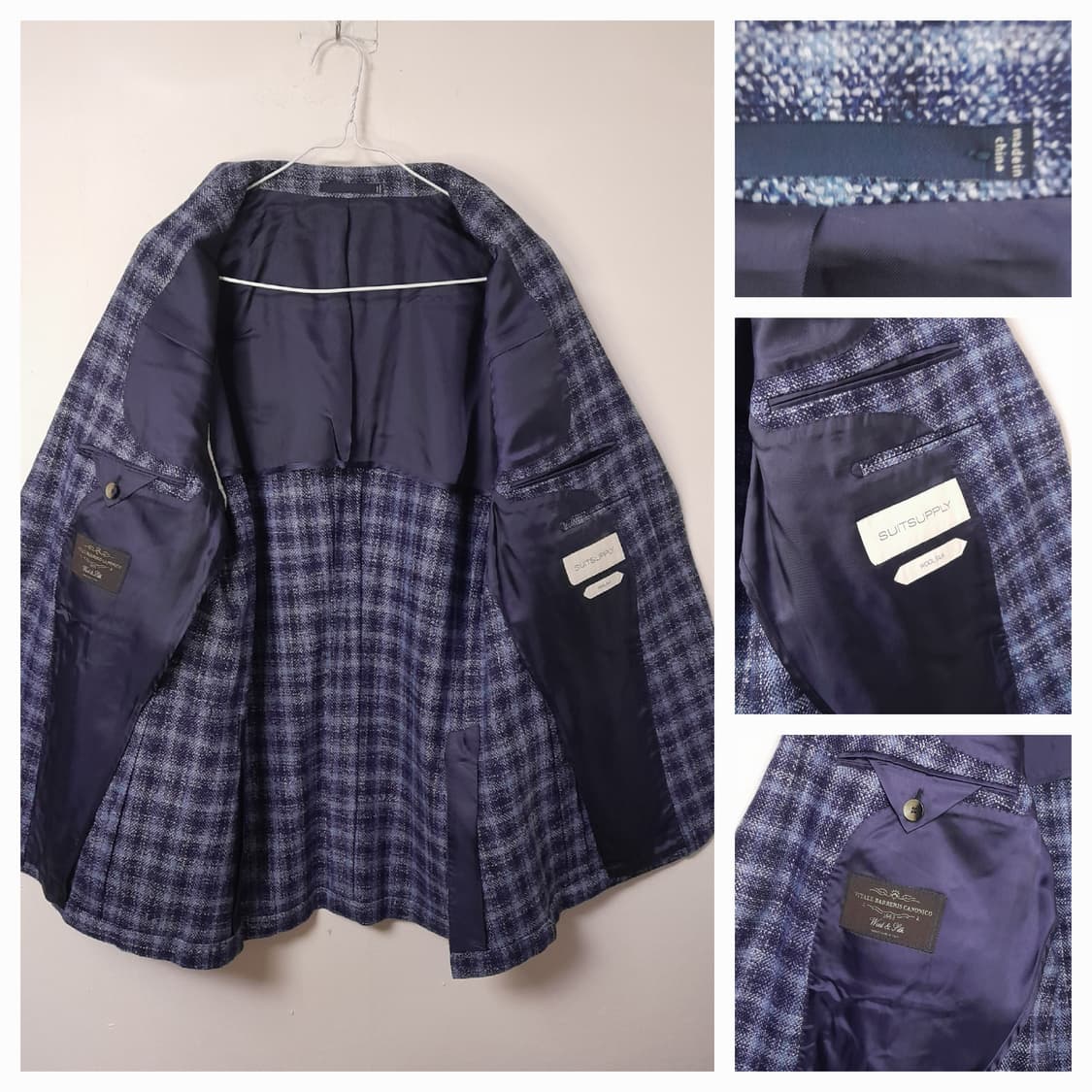 수트서플라이 까노니코 울실크 트위드 블레이져 50/100 상품이미지7