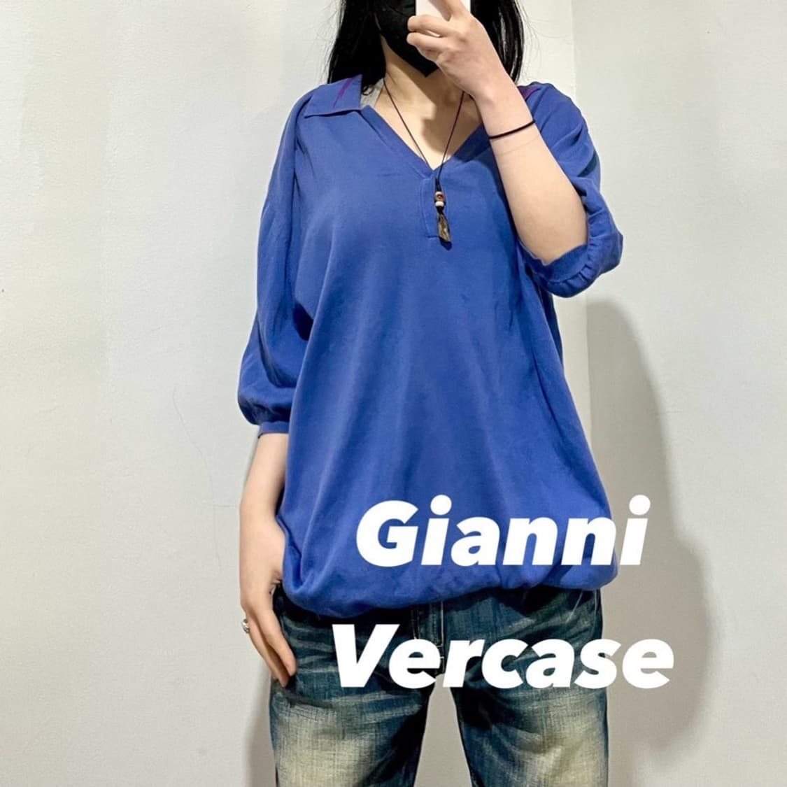 지아니 베르사체 아카이브 썸머 니트 반팔 카라티 상품이미지1