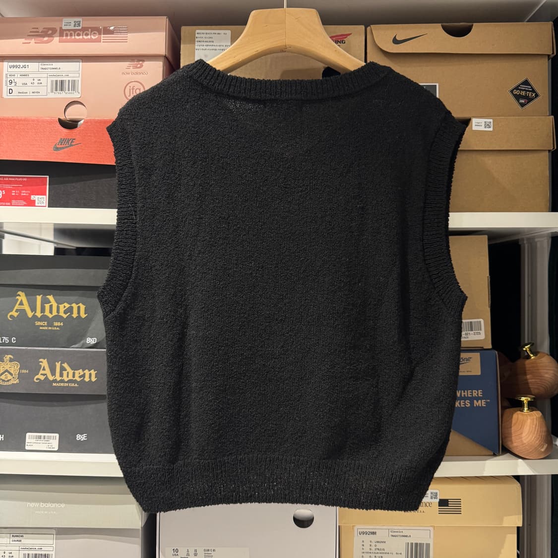 스파오 SPAO 블랙 브이넥 니트 베스트 조끼 L 상품이미지2