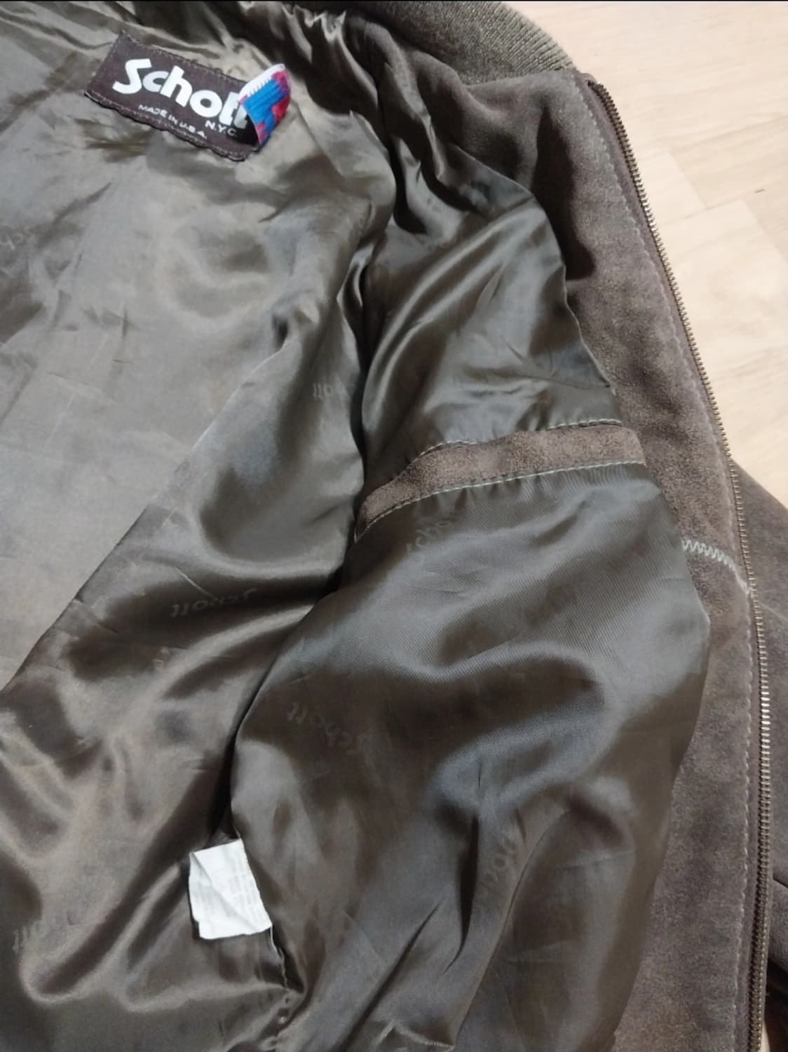 Schott 스웨이드 봄버 자켓 38 상품이미지5