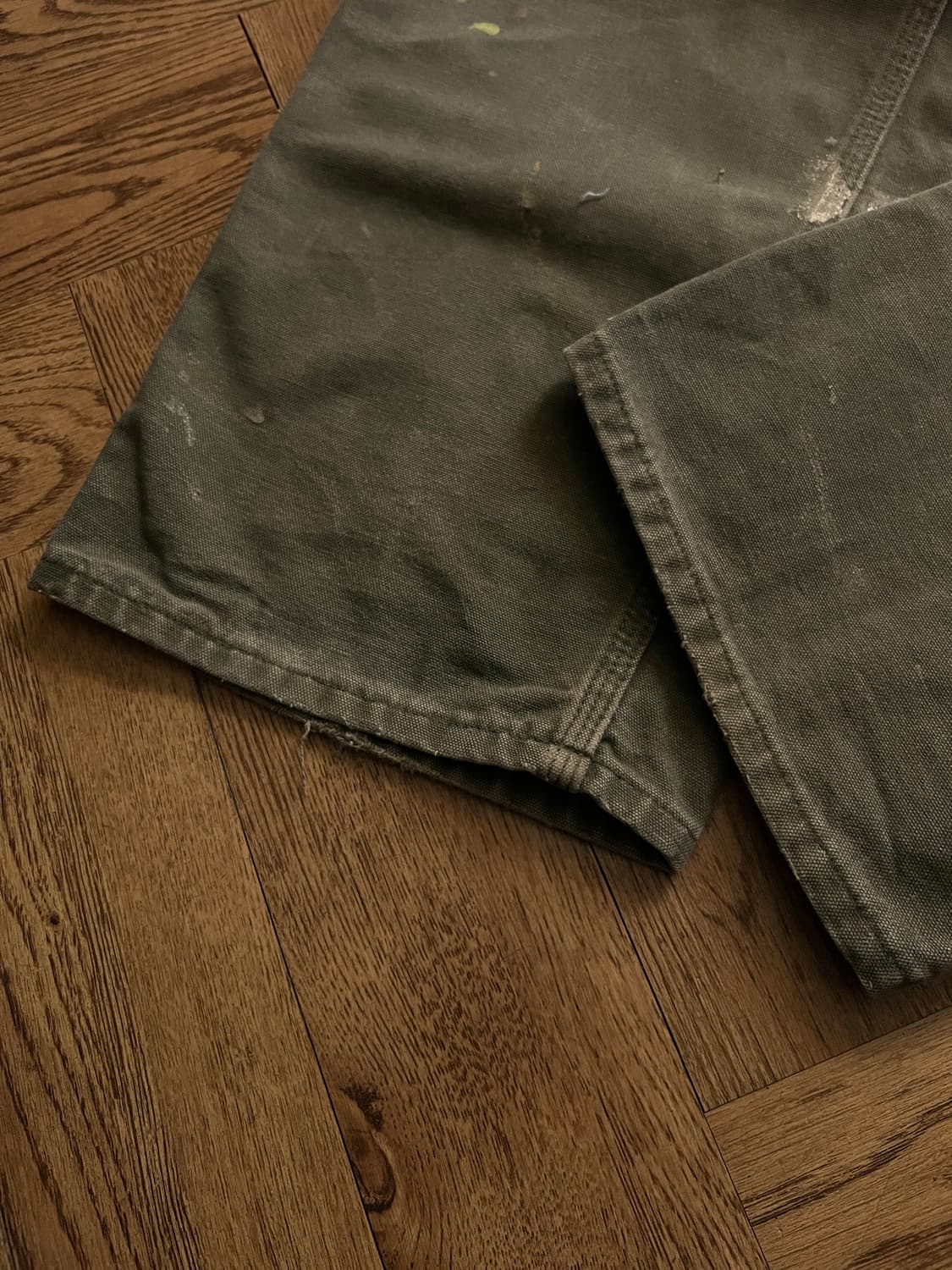 [31]칼하트 USA 빈티지 페인팅 모스그린 카펜터 워크 팬츠 M6 상품이미지6