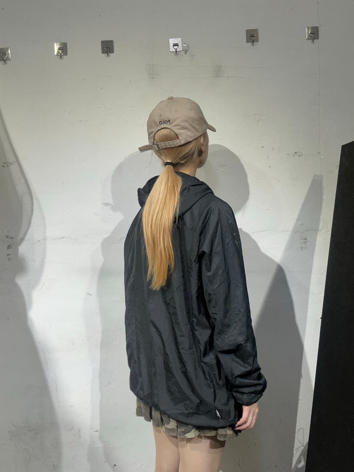 미즈노 블랙 오버핏 올드스쿨 바람막이 자켓 L 상품이미지3