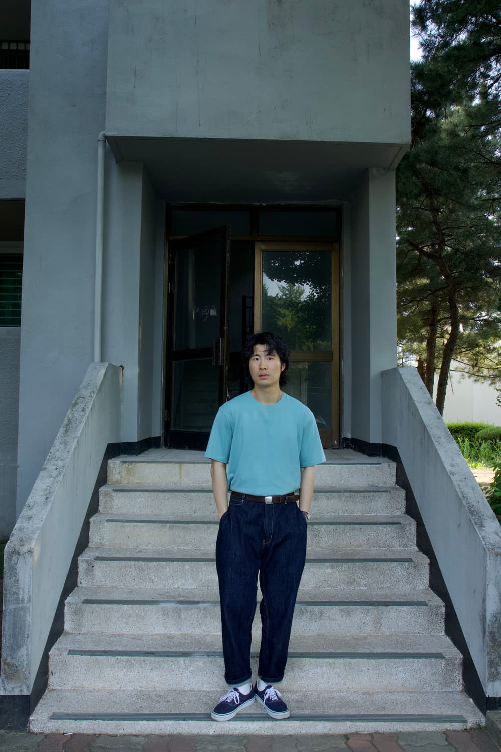 Auralee 루스터 플레팅 티셔츠 터키석 블루 상품이미지9